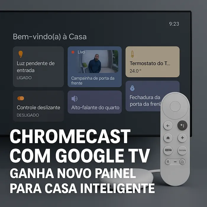 cover for Chromecast com Google TV ganha novo painel para casa inteligente